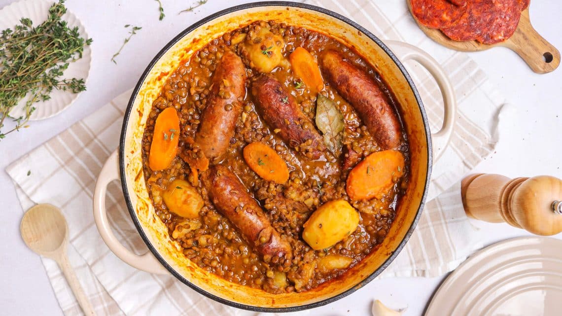 Lentilles saucisses au chorizo H